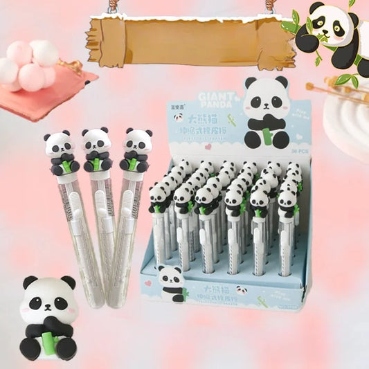 Panda Retractable Pull n Push Eraser