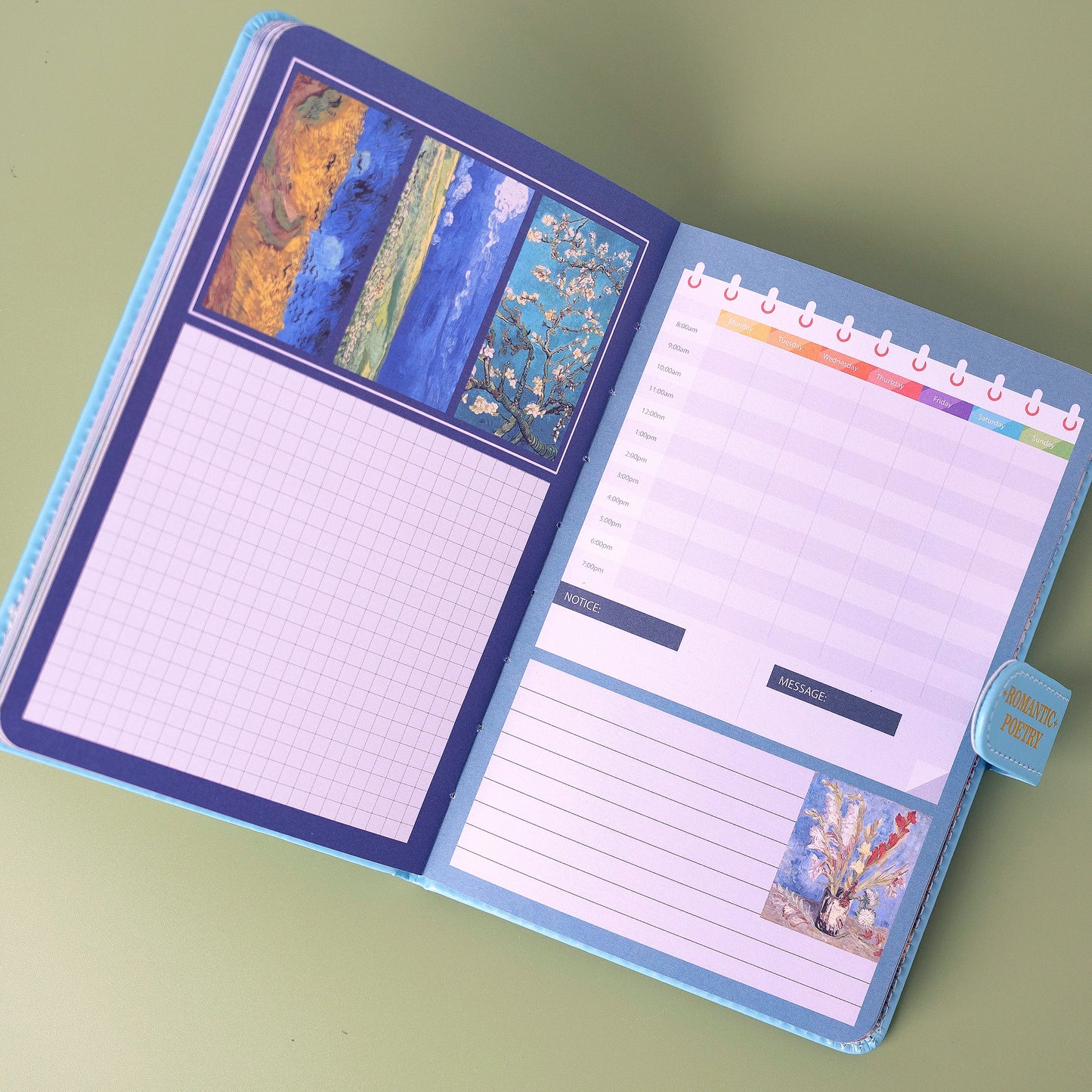 Van Gogh Inspired Buckled Journal Starry Night - Bloom Day