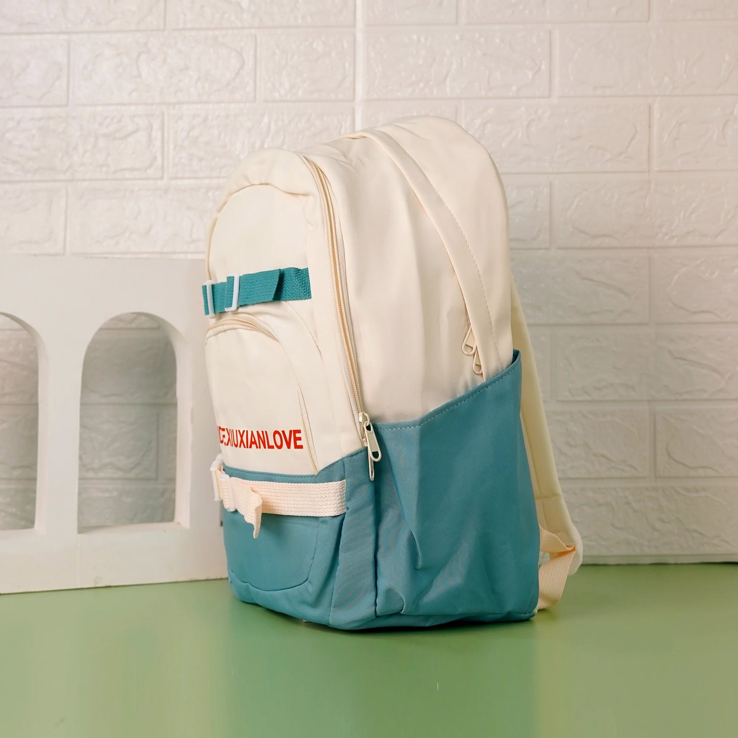 Trendy Two Tone Backpack