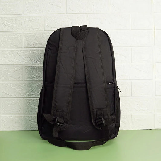 Black Luminous Logo Canvas Backpack Bag - N