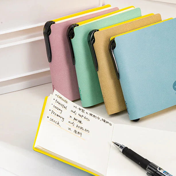 Portable Pocket Blank Pages Notebook Notepad with Pen