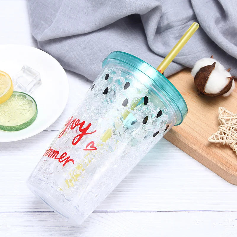 Double Layer Crushed Watermelon Sipper Cup