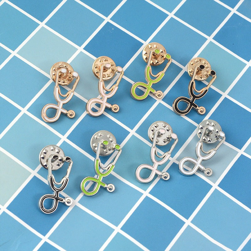 EnamelPinStethoscope#enamelpinset#docotrsstethoscopeenamelpin#ministethoscopepin#doctorenamelpin#nurseappreciationlapelpins#hardenamelpin