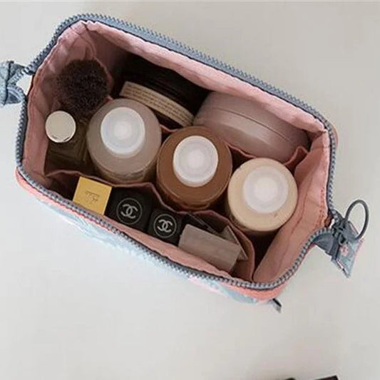 Flamingo Patterned Travel Cosmetic Bag And Pouch