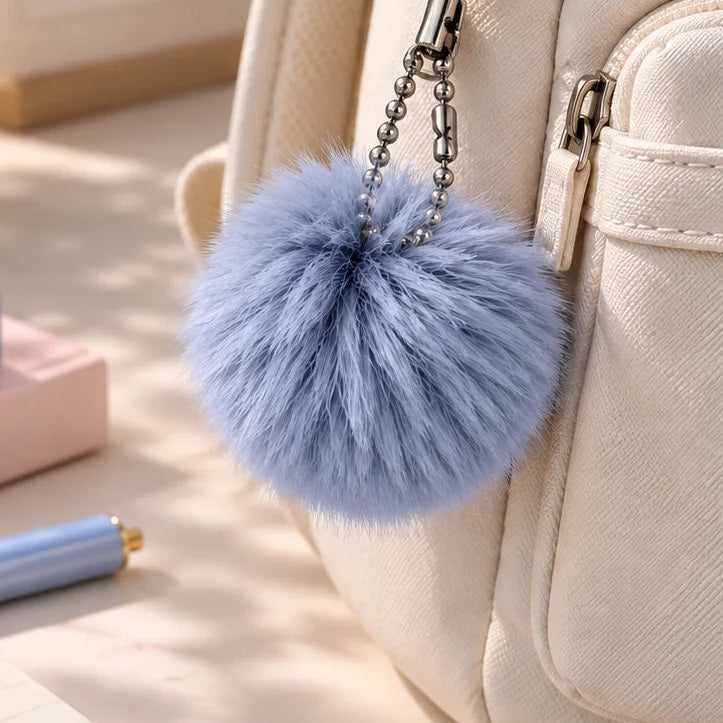 Fluffy Pom Pom Bag Keychain