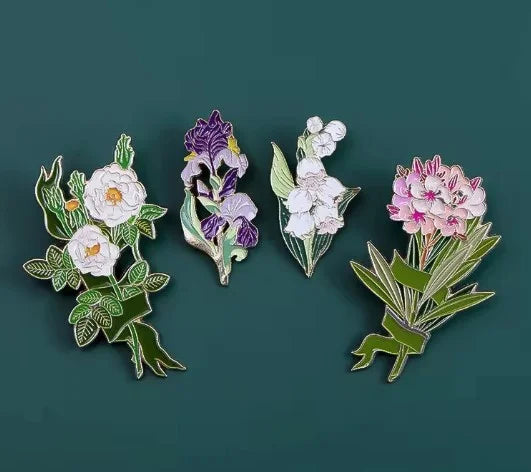 Forest Plant Flower Enamel Pin