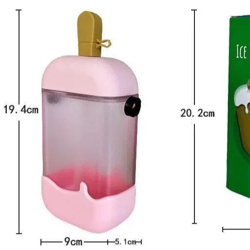 Frosted Ice Cream Popsicle Water Sipper Bottle