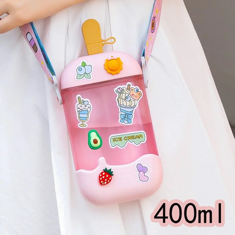 Frosted Ice Cream Popsicle Water Sipper Bottle