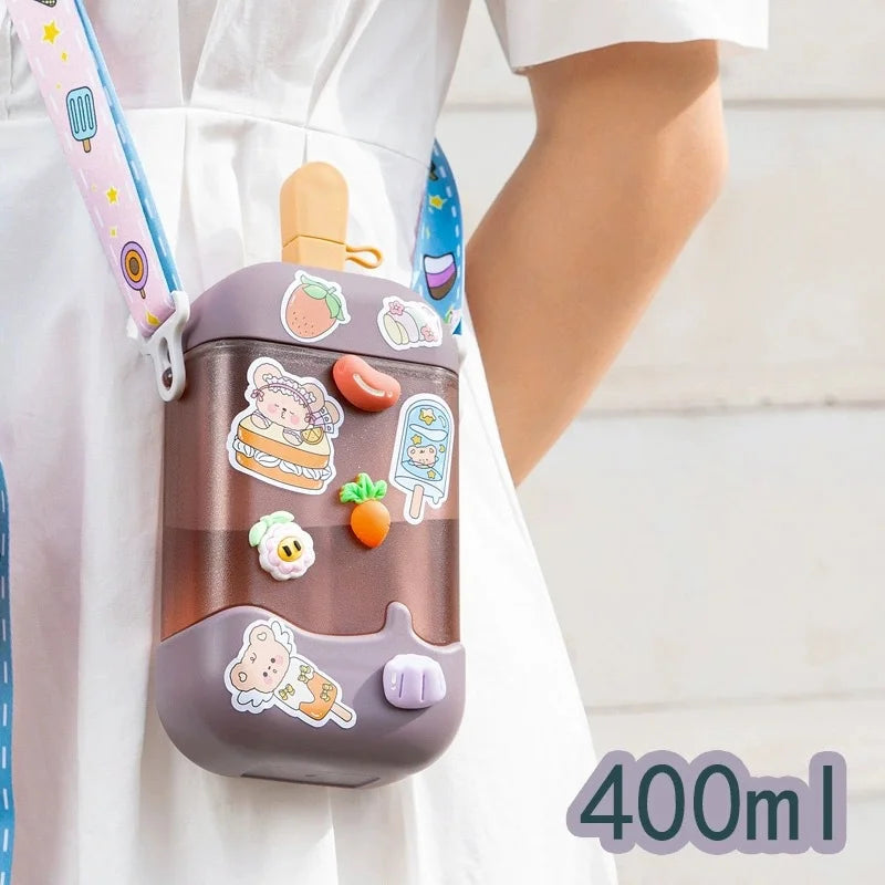Frosted Ice Cream Popsicle Water Sipper Bottle