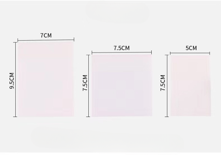Frosted Glittery Transparent White Sticky Notes