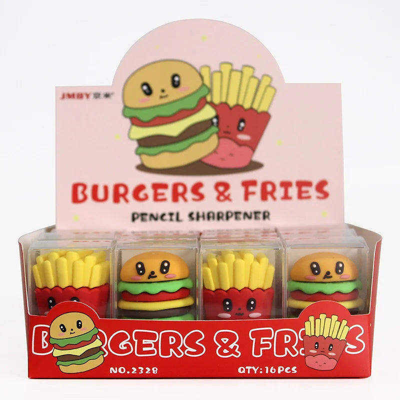 Premium Burger Fries Shaped Pencil Sharpener
