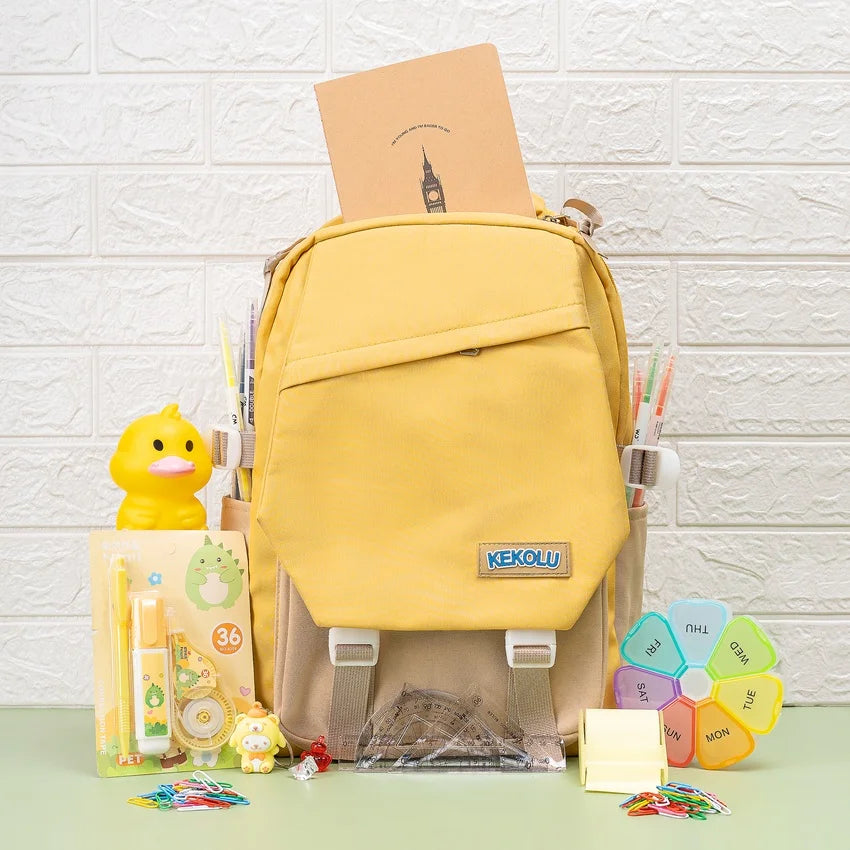 Fun & Functional School Kit with Yellow Bag