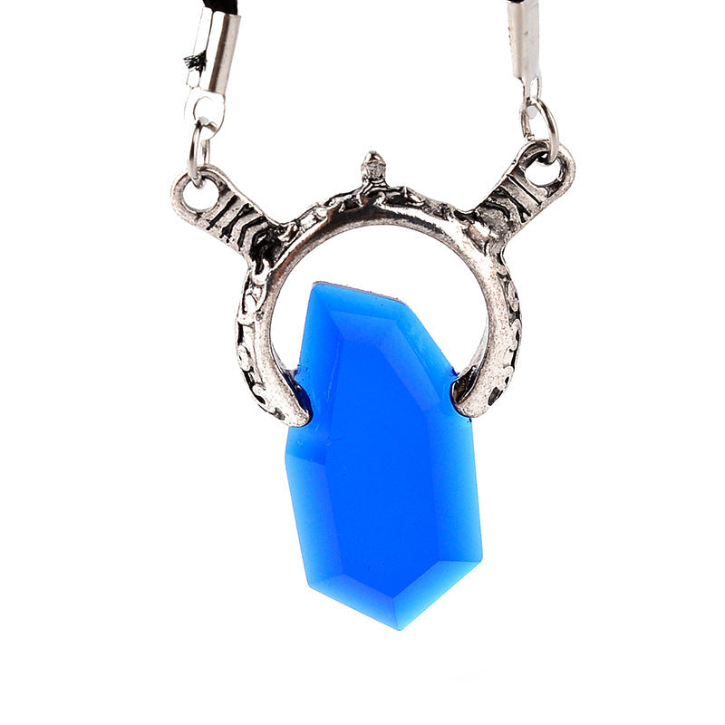 Gothic Crystal Amulet Sweater Chain Necklace