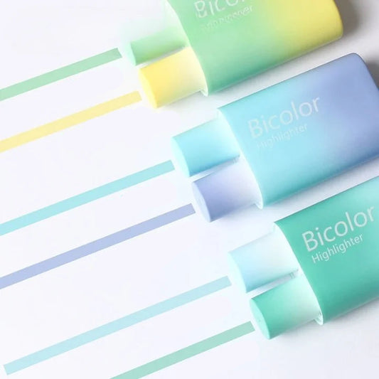 Gradient Dual-Color Highlighter Set