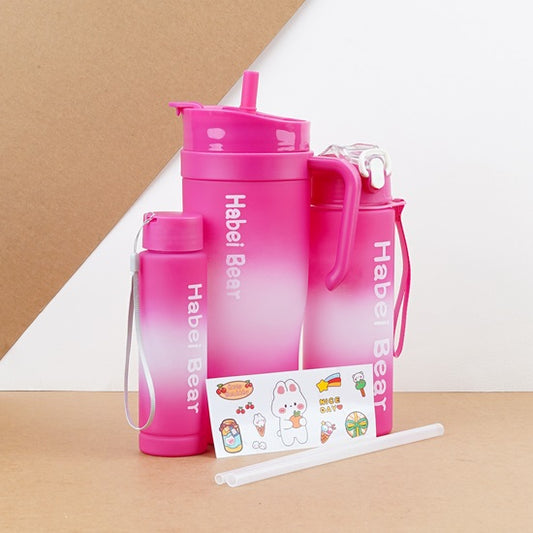 Gradient Color Tumbler Bottle Set