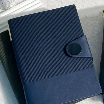 High Grade Office Meeting Leather Cover Buckled Diary
