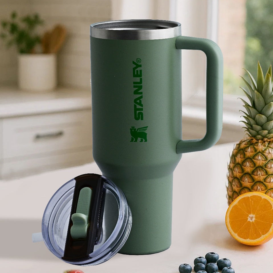 The Quencher ProTour Flip Straw Tumbler With Color Box - Olive Green
