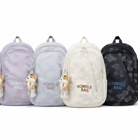 Korean Style Teddy Bear Print Backpack