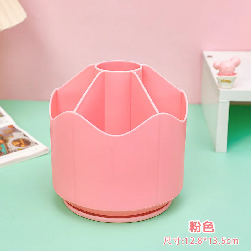 Large Capacity Rotating Pen Holder and Storage Box
