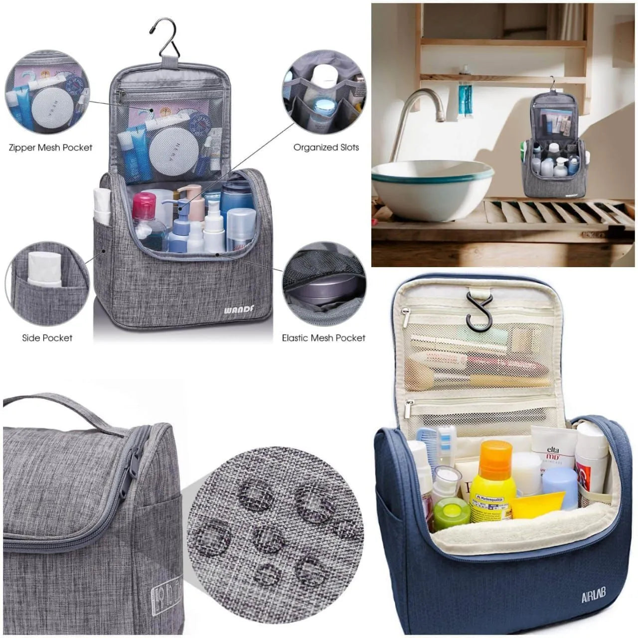Large Capacity Travel Cosmetic Toiletry Bag
