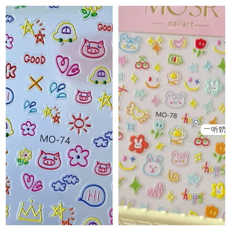 MOSR Nail Art Sticker Sheets