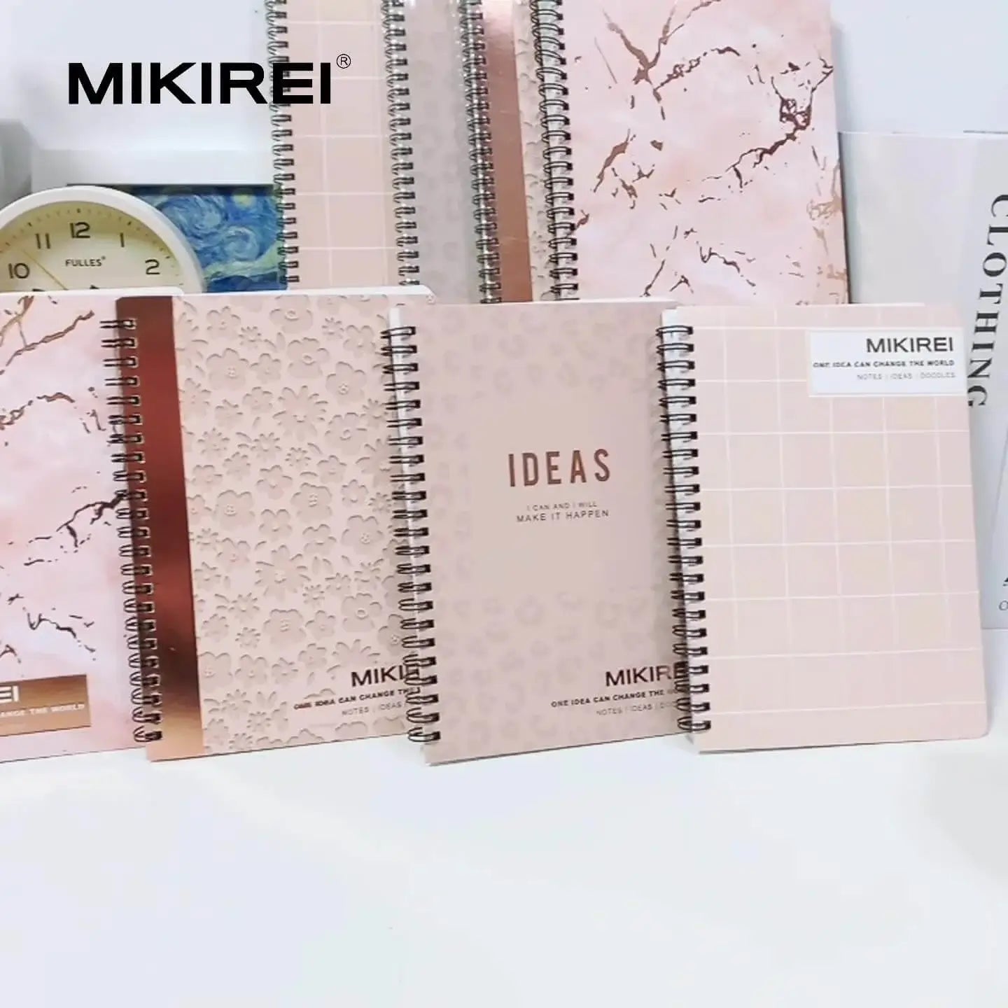 Marble Design Soft Cover Lined Notebooks