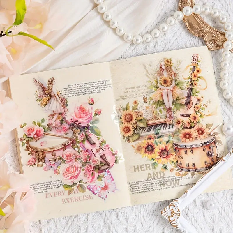 Melody of Strings Floral Fairy Stickers