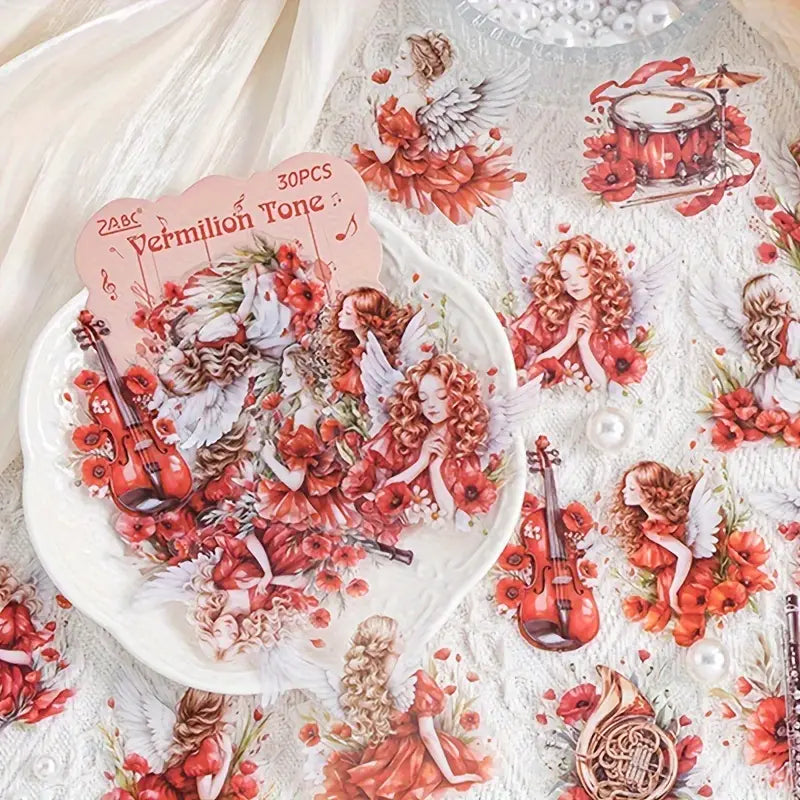 Melody of Strings Floral Fairy Stickers