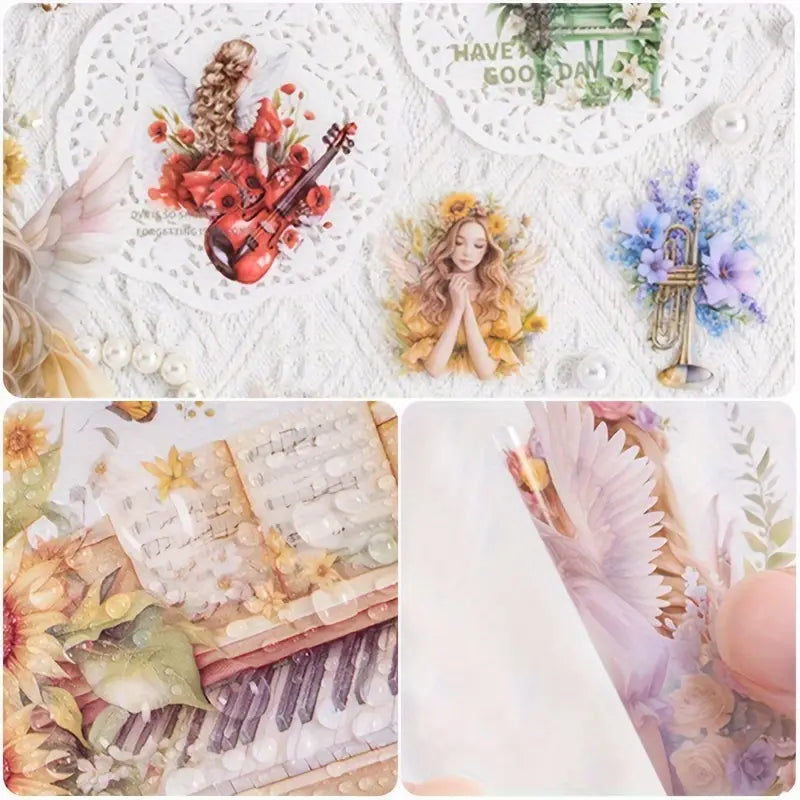 Melody of Strings Floral Fairy Stickers