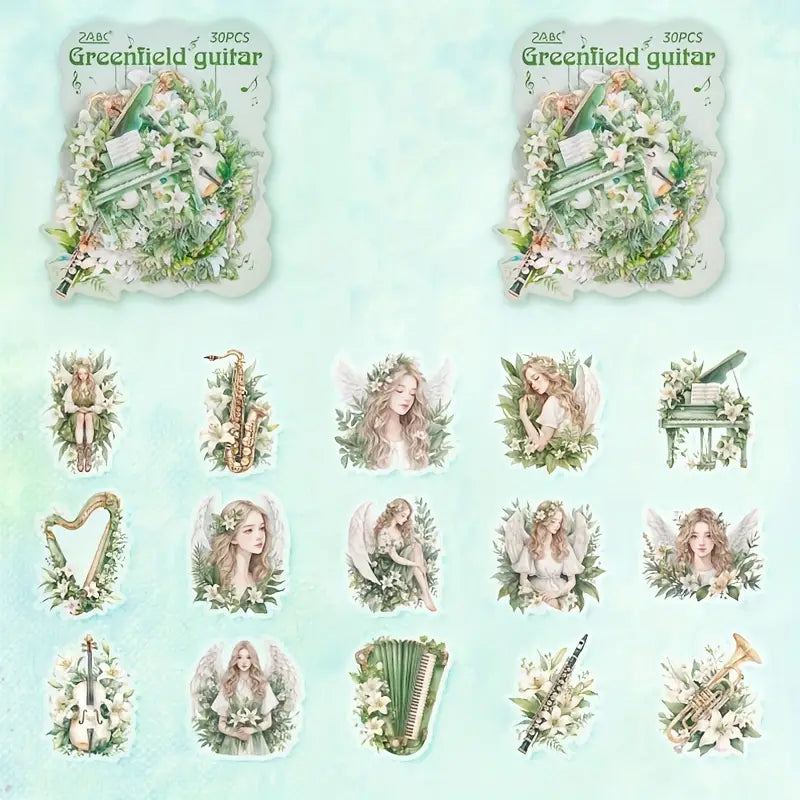Melody of Strings Floral Fairy Stickers