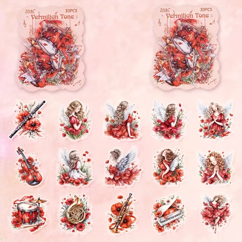Melody of Strings Floral Fairy Stickers