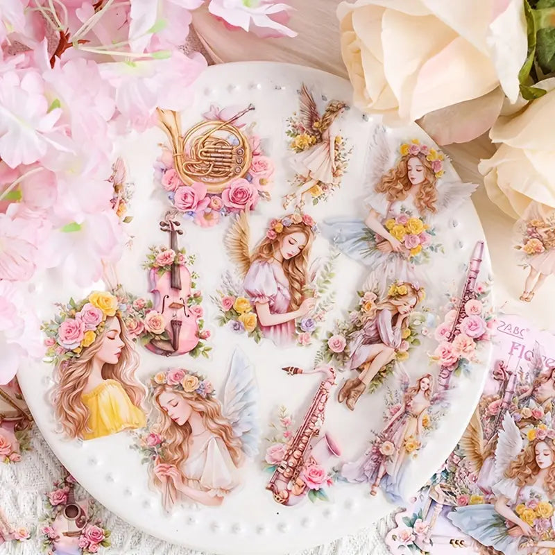 Melody of Strings Floral Fairy Stickers