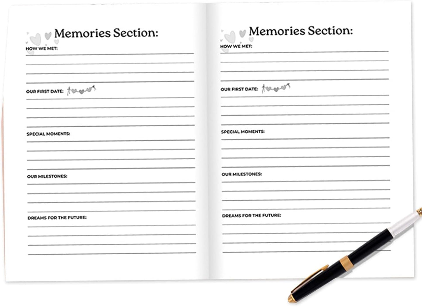 Memory Book for Couples – Scrapbook & Journal for Shared Moments