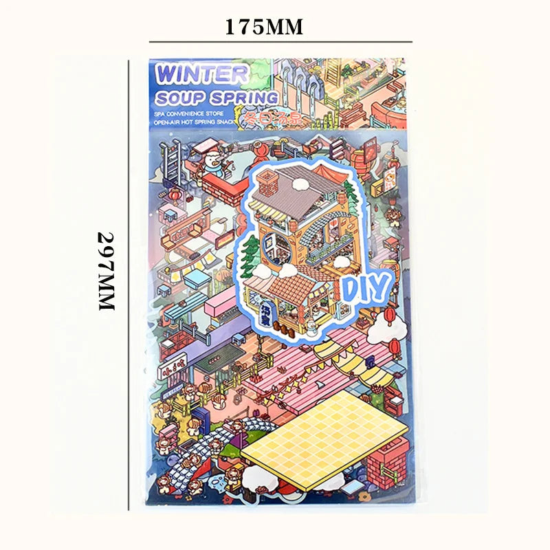 Moriyou Large 2.5D Miniature Scene Landscaping Stickers