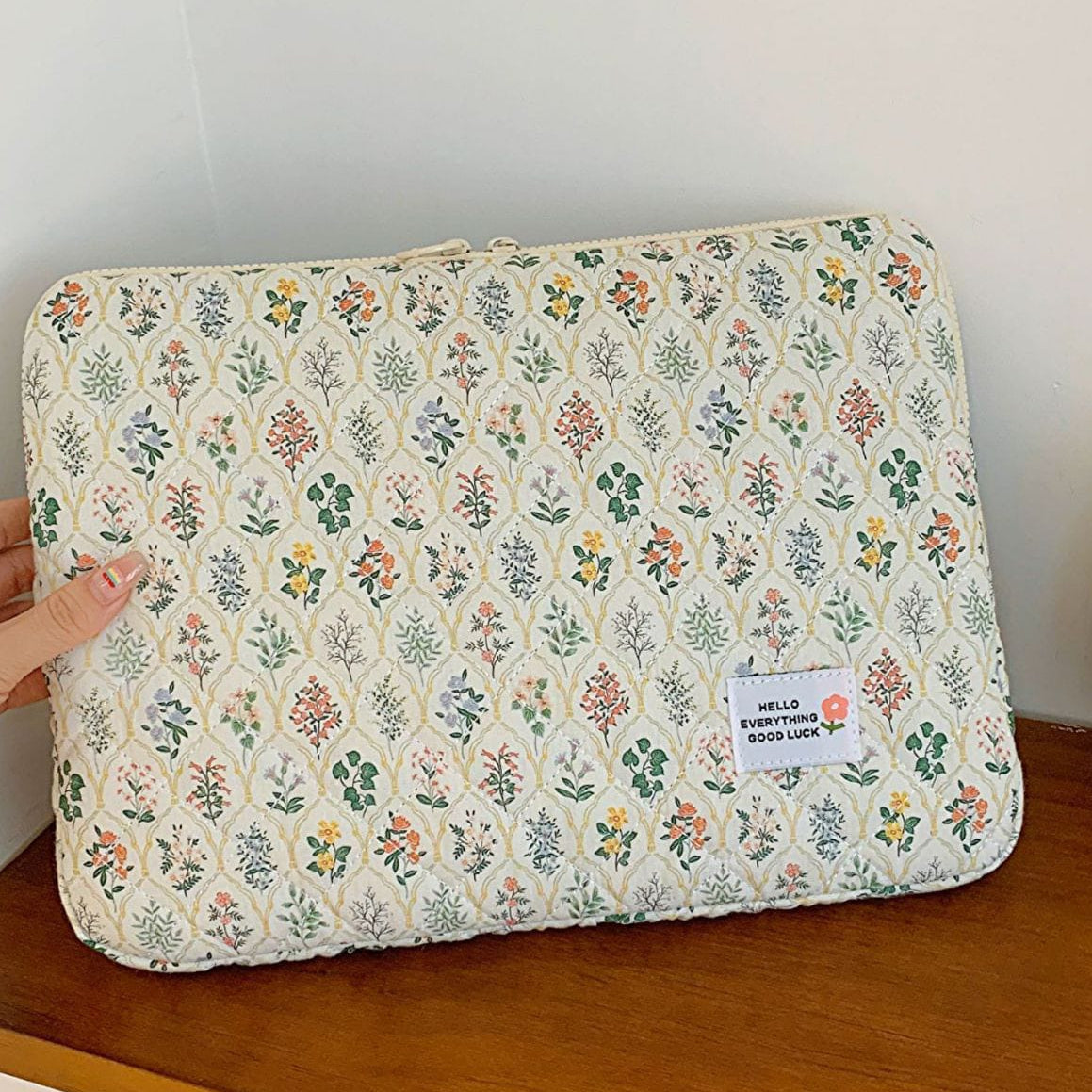 Multicolor Floral Quilted Table Laptop & Tablet Sleeve