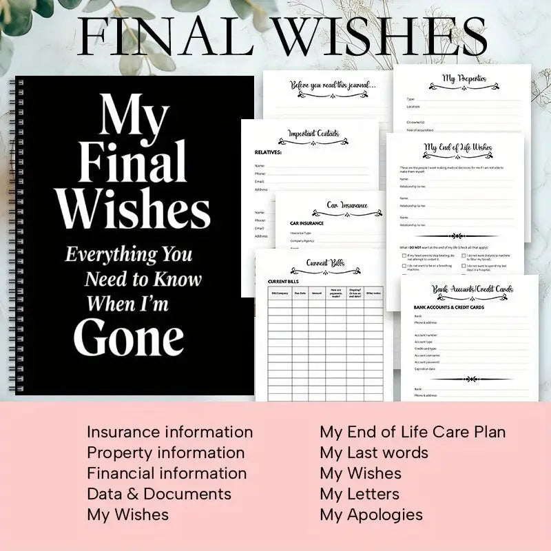 My Final Wishes – Everything You Need to Know When I’m Gone