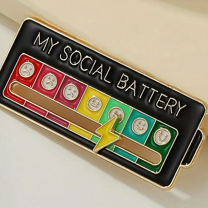 My Social Battery Decorative Brooch Enamel Pin