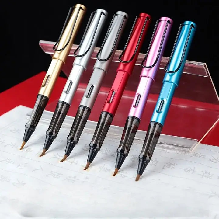 New Fountain Pen Style Calligraphy Metal Brush Pen
