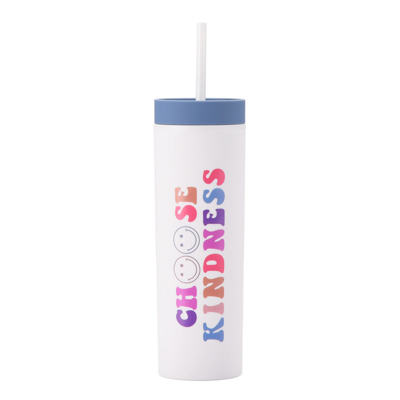New Printed Plastic Cup with Straw