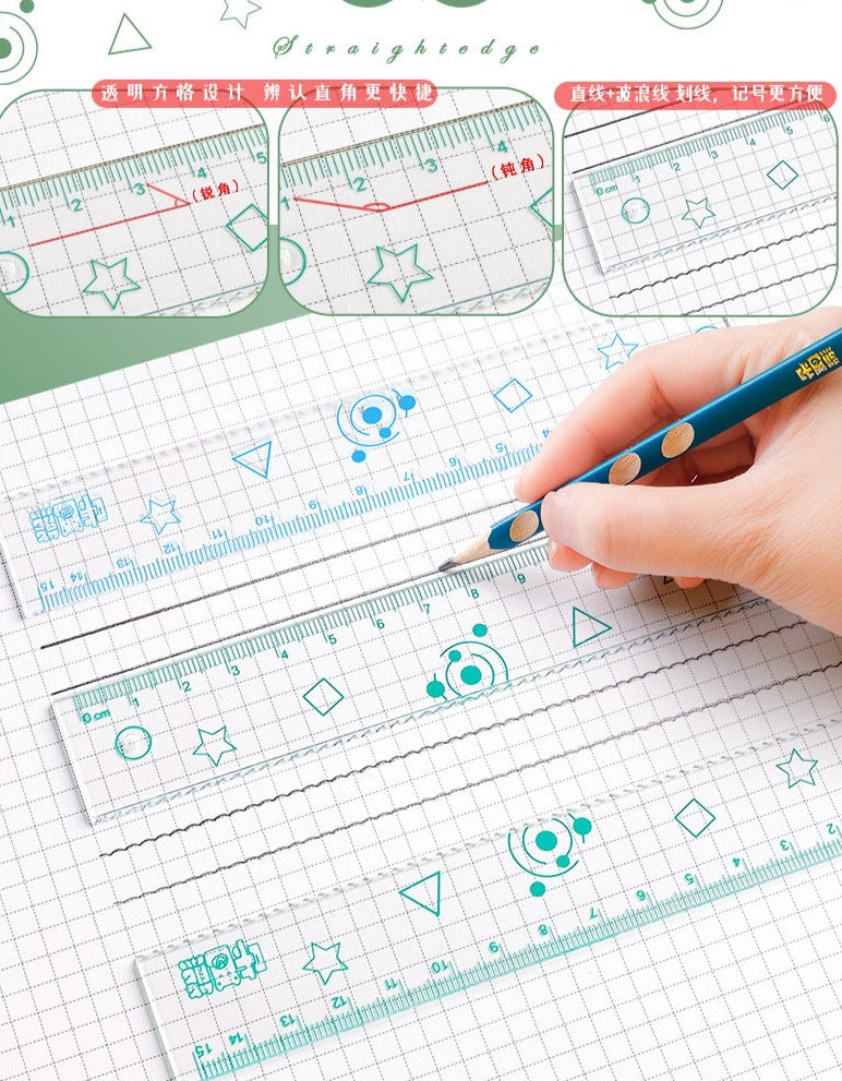 Basic Geometry School Stationery Set