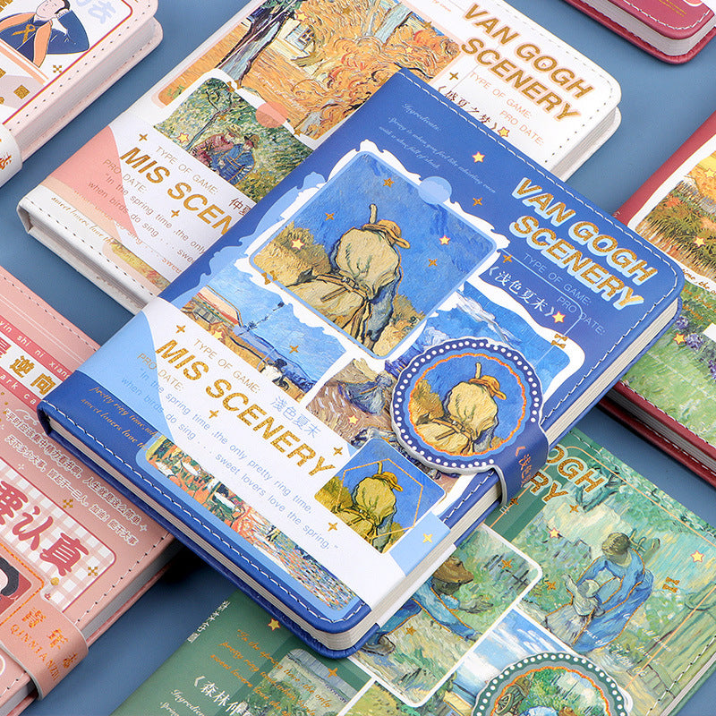 Van Gogh Scenery Buckled Notebook Journal