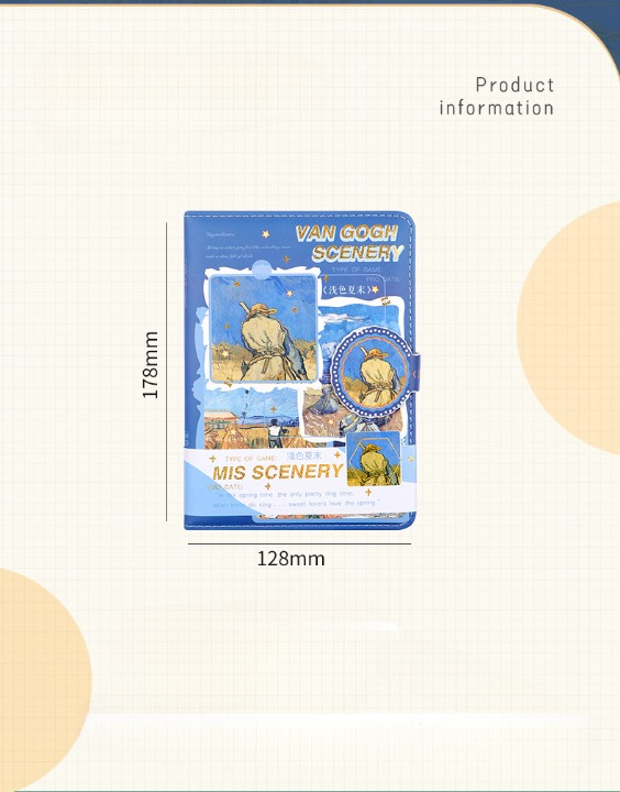Van Gogh Scenery Buckled Notebook Journal