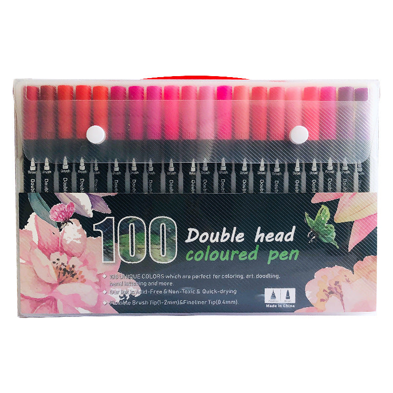 Double Tip Brush Marker set