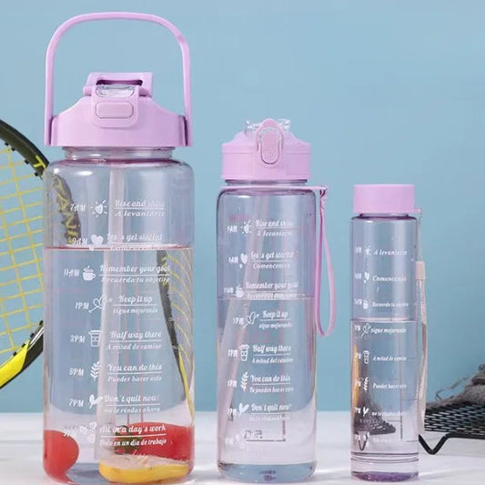 3-Pcs Motivational Water Bottle Set