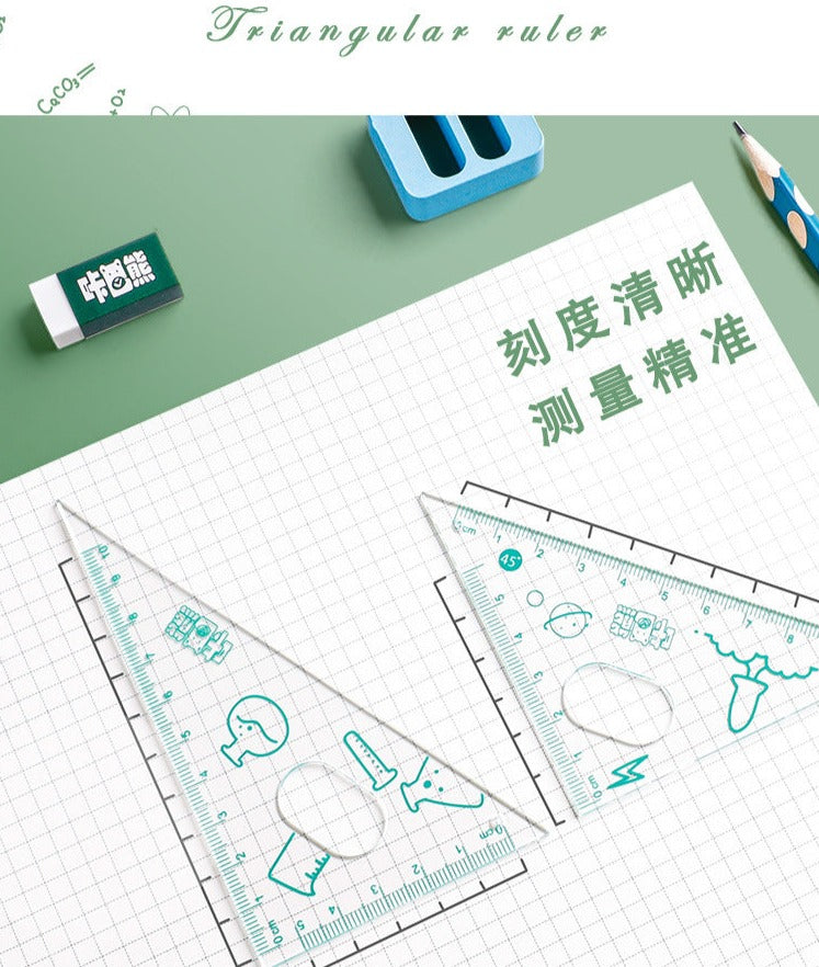 Basic Geometry School Stationery Set