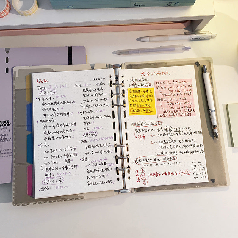 Elastic Closure Hard Cover A5 Binder And Notebook