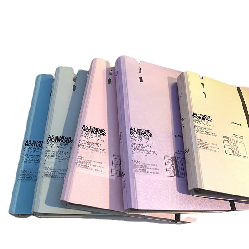Elastic Closure Hard Cover A5 Binder And Notebook