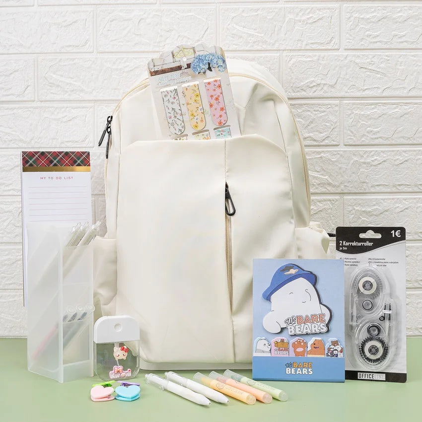 White Aesthetic Office & School Essentials Kit