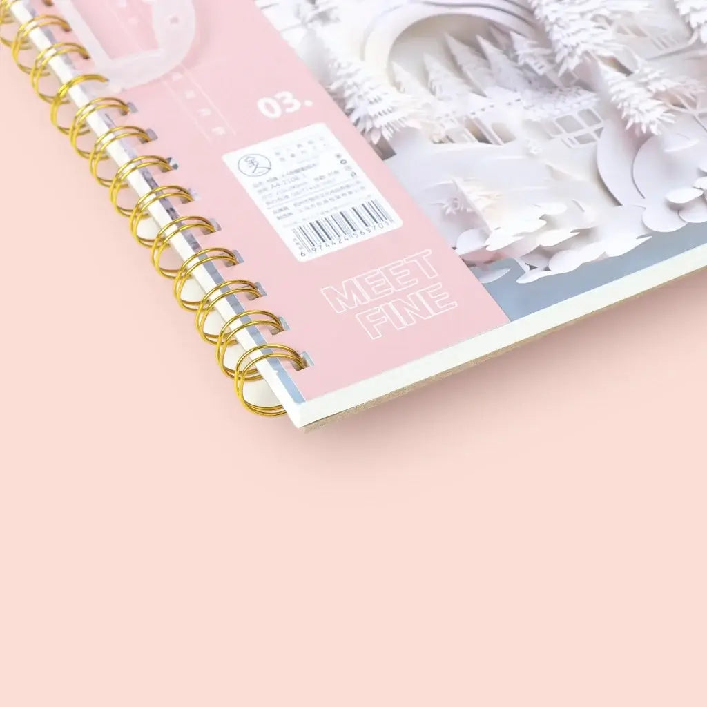 Oil Painting White Castle Series Gold Shell Sketchbook