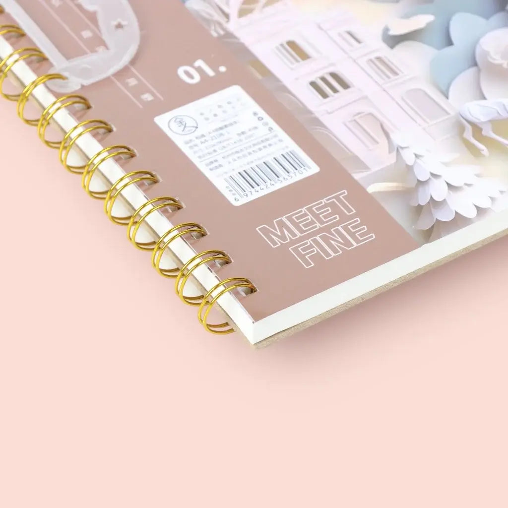 Oil Painting White Castle Series Gold Shell Sketchbook